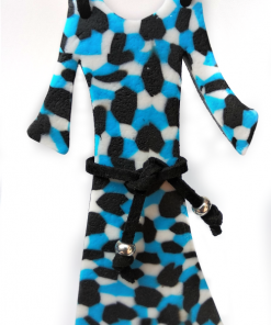 Collar ajustable estilo Animal Print - AZUL