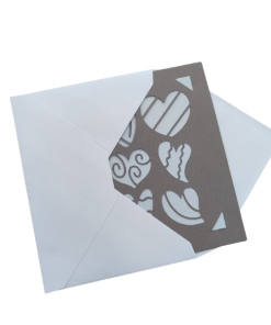 Alternative view of Tarjeta 6 corazones - azul